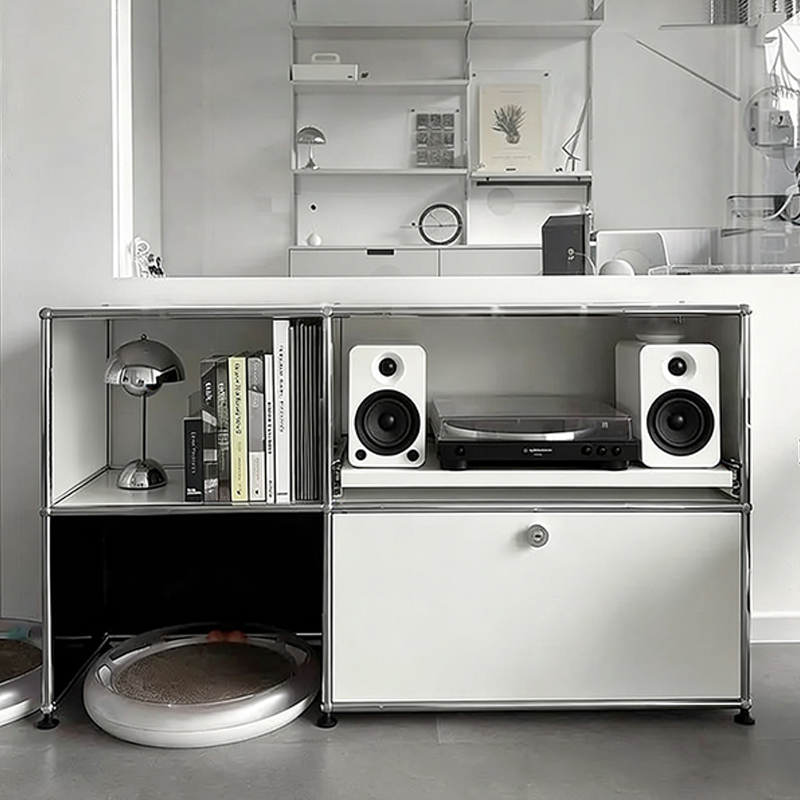 USM现代简约不锈钢模块收纳边柜