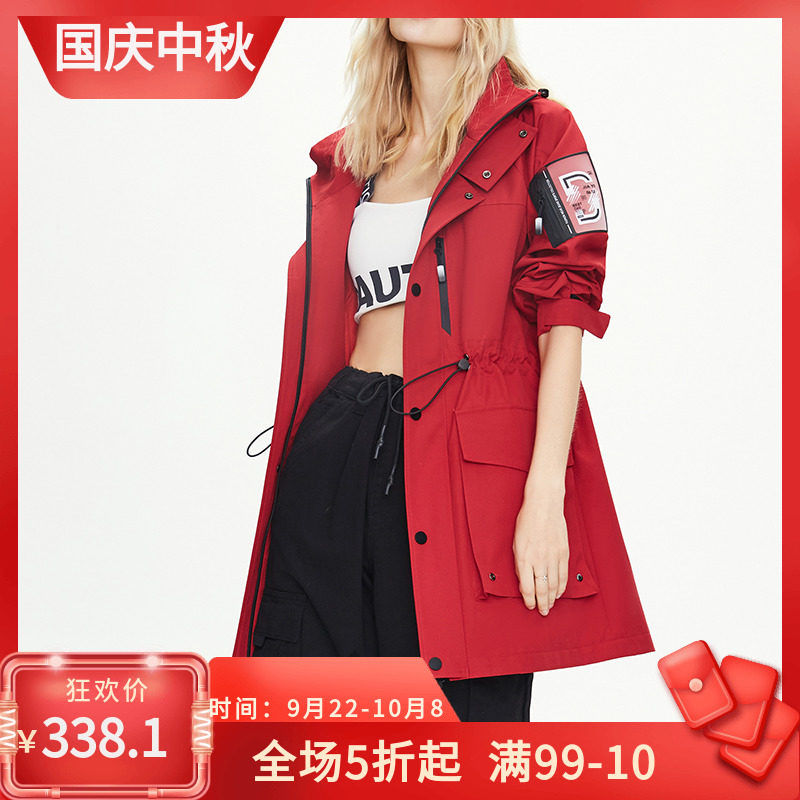 小个子风衣女中长款150cm2020秋冬新品休闲时尚工装帅气INS风外套