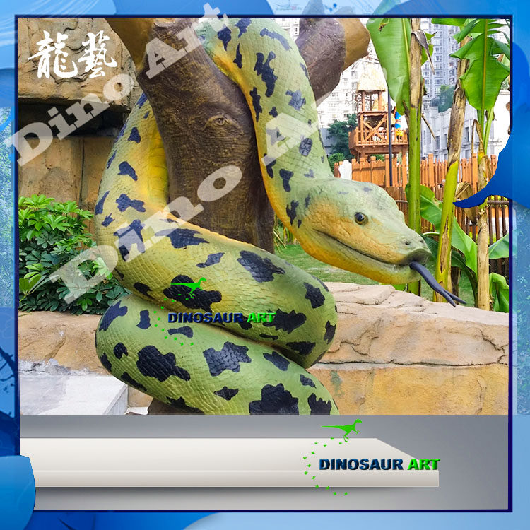 定制各种大型以上仿真蛇菜花蛇蟒蛇眼镜蛇机械蛇游乐场公园玻璃栈