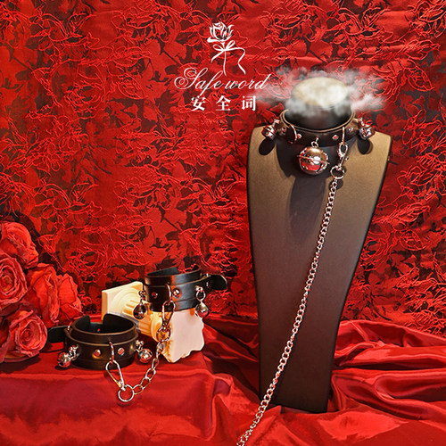铃铛项圈女颈带链子puppy小圈工具choker皮质项链手铐套装k9新款