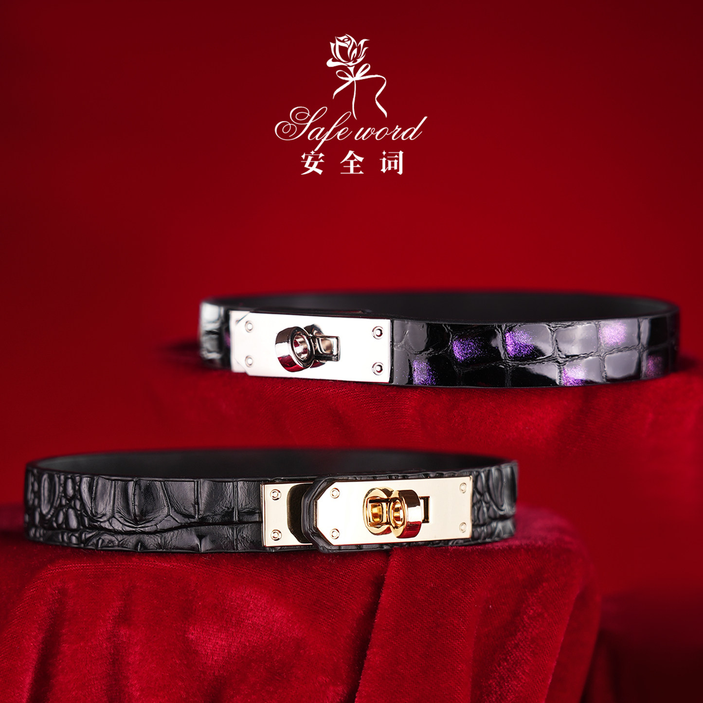 真皮系列choker高级项圈带牵引绳puppy小狗高端牛皮项链可定制