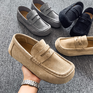 老钱风勃肯全包拖鞋懒人一脚蹬平底复古休闲穆勒厚底增高乐福鞋男