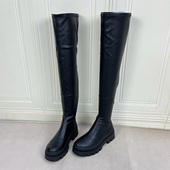 Lady 长靴过膝靴 圆头厚底粗跟套筒时装 Shoes外贸原单女靴新款 时尚