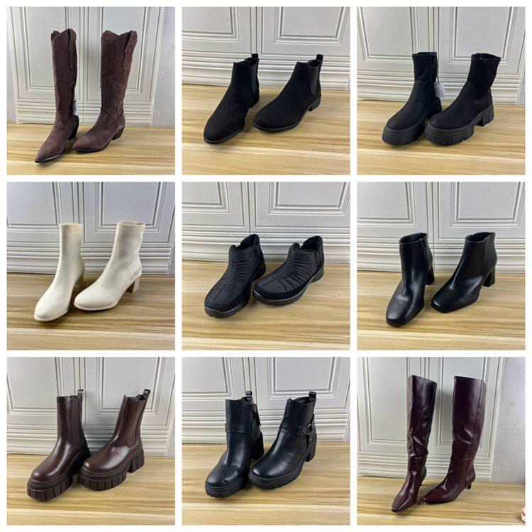 Lady Shoes外贸原单女鞋38.5-39码杂款时尚独码粗跟百搭短靴长靴