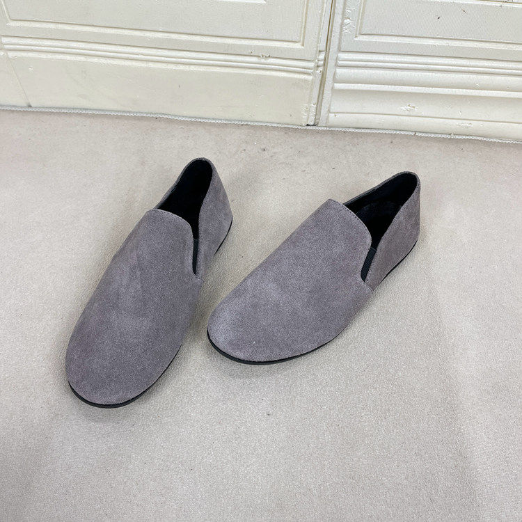 Lady Shoes外贸原单女鞋真皮时尚新款圆头纯色平底休闲一脚蹬单鞋,女鞋,乐福鞋（豆豆鞋）,淘宝优惠券,粉丝福利购,淘宝优惠卷