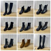 Shoes杂款 38.5 39码 Lady 外贸原单女靴独码 粗跟系带百搭短靴长靴