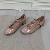 外贸原单粗跟单鞋 仙女圆头增高百搭 舒适皮鞋 秋夏新款 女简约时尚