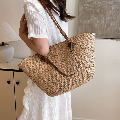 草编包大容量编织菜篮子托特包