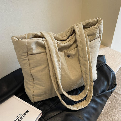 大容量单肩托特包通勤包