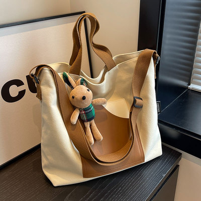 帆布包女大容量学生单肩包托特包