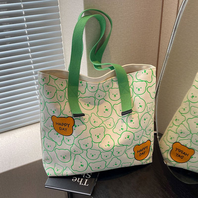 卡通帆布包女大容量手提袋单肩包