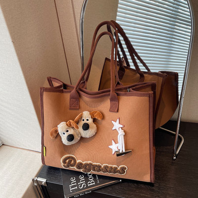 大容量帆布托特包上课通勤包