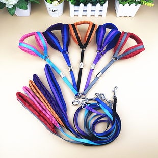 宠物狗狗工字款胸背带泰迪牵引绳中小型犬猫咪背心式透气遛狗狗绳