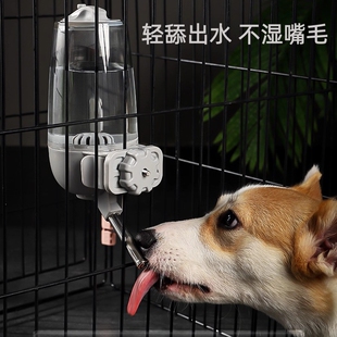 宠物狗狗喝水器挂式饮水机悬挂水壶不湿嘴滚珠饮水器泰迪自动喂水