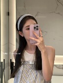 vintage Bellar Larmood 淡粉&灰蓝灯芯绒系列handmade发箍发圈