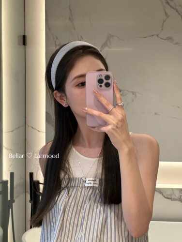 bellar复古少女灯芯绒发箍发圈