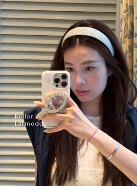 Bellar / larmood 美式复古 细闪缎面 手工复古学院少女宽版发箍