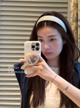 Bellar美式复古细闪缎面发箍