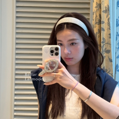 Bellar美式复古细闪缎面发箍