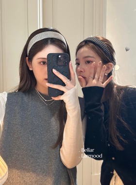 Bellar / larmood KNIT毛线手工复古 学院少女宽版 发箍