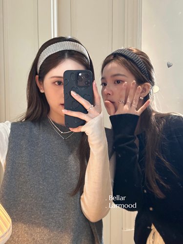 Bellar毛线复古学院少女发箍