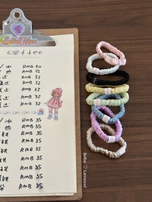 Bellar少女真丝多色发圈