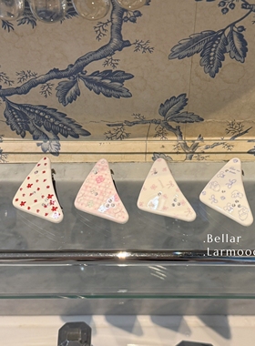 Bellar/ larmood 原创 vintage Mew美式甜心氛围感 碎花刘海发夹