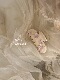 樱花粉 Bellar larmood 精致重工仙女系花瓣镶钻小众盘发抓夹