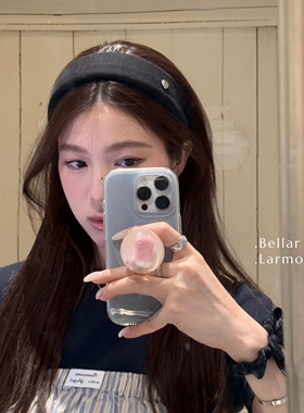 Bellar/larmood 90s美式复古甜心少女纯色加宽系列高颅顶发箍发带
