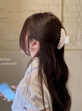 Bellar/ larmood 原创 Red vintage Mew美式甜心氛围感碎花发夹