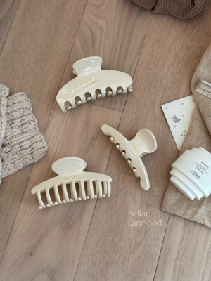 Bellar法式少女奶白系列抓夹