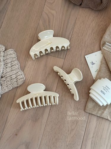 Bellar法式少女奶白系列抓夹