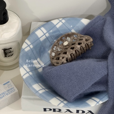 Bellar法式华夫格镂空发夹