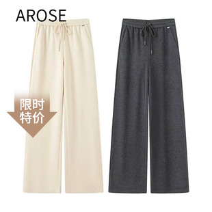 女6205 百搭高腰直筒阔腿休闲裤 艾诺丝尚忆裤 子2025年秋冬新款