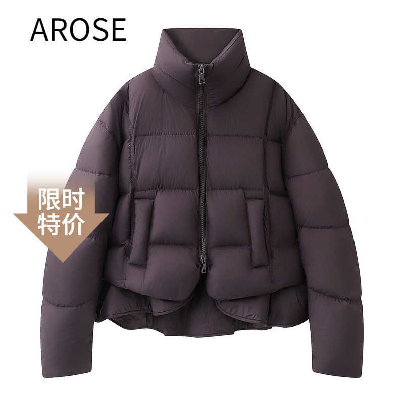 艾诺丝尚忆泡芙羽绒服短款立领女