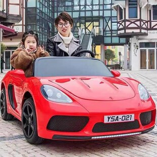 双人座儿童电动汽车四轮遥控超大号小孩玩具车可坐大人童车 亲子款