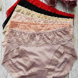包邮 4条 兰精莫代尔舒适高开叉中腰女内裤 亲密伴侣3272新款