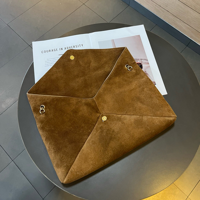 2025新款磨砂皮信封包链条单肩斜挎包女高级感小众设计手拿信封包