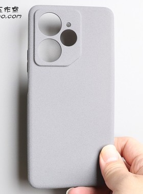 岩砂软壳适用realme真我Neo7手机壳粗磨砂颗粒防指纹真我GT7Pro保护套硅胶圆弧边全包摄像头防滑网红ins灰色