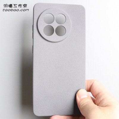 岩砂软壳适用一加Ace5手机壳粗磨砂颗粒防指纹1+Ace5Pro至尊版防摔防滑全包摄像头圆弧边硅胶网红ins纯灰色