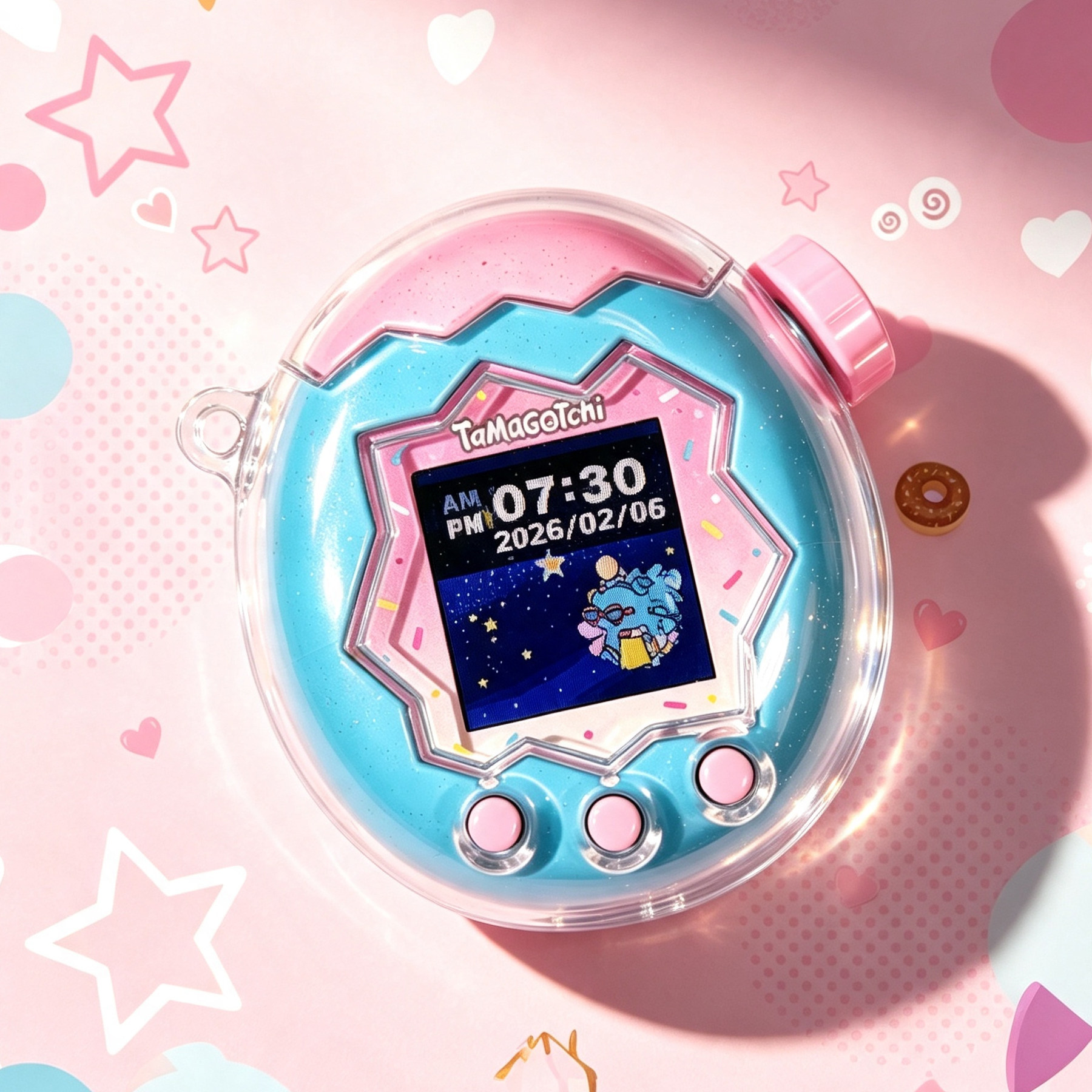 适用万代拓麻歌子Tamagotchi Paradise 欢乐园防摔透明保护硬壳套图片