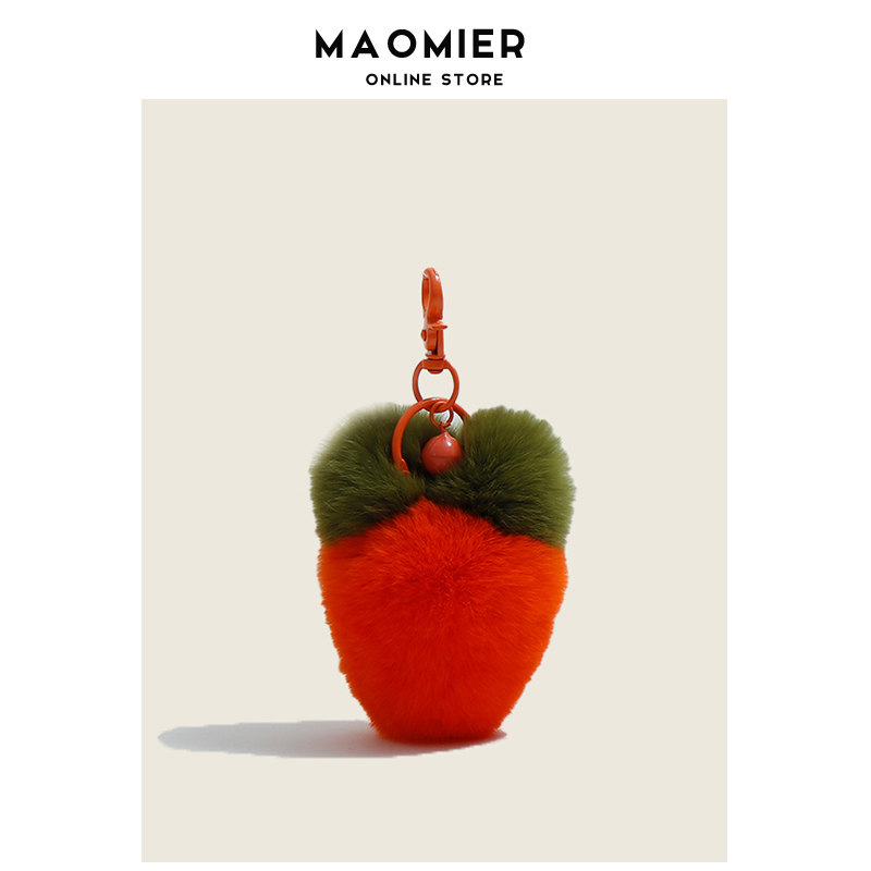 MAOMIER獭兔毛胡罗卜包包挂件