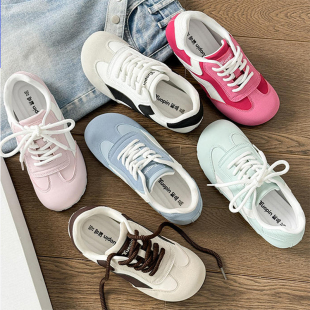 鮀品德训鞋女薄款2025新款爆款配裙子小白鞋爆款百搭小众休闲板鞋