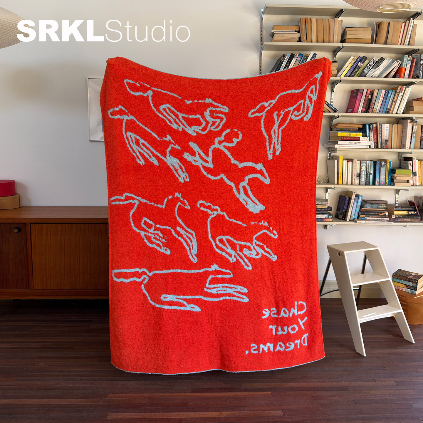 SRKLstudio 奔腾小马本命年保暖针织毯生日礼物办公室四季空调毯