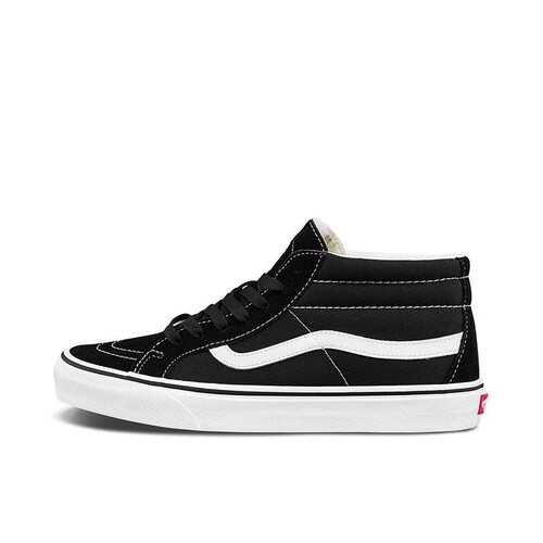 Vans 时尚潮流经典侧面l时尚中帮板鞋 男女同款 黑白VN0A391F6BT