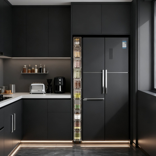 冰箱边超窄储物柜橱柜缝隙置物架 15CM厨房夹缝收纳柜抽屉式