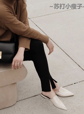 特价现货 Everlane The Boss Mule 尖头平底牛津穆勒鞋 意大利制