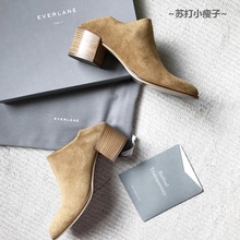 国内现货 Everlane 女鞋 春秋款方根穆勒齐踝靴 意大利制