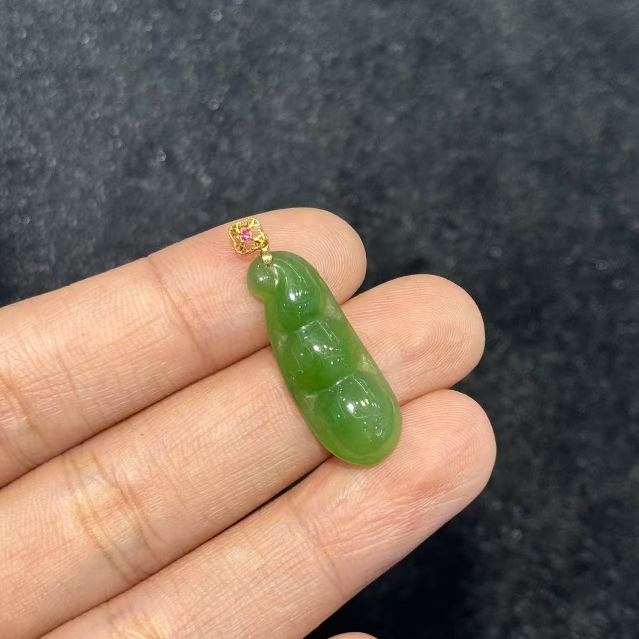 18K和田玉碧玉吊坠-约30*10*4mm-多样性发货- Y华 Y9715