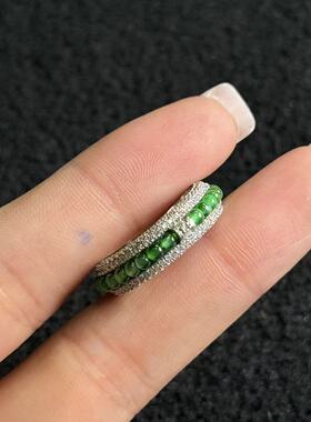 S925翡翠戒指，多样性发货-L银，B8369